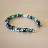 Tight Headband Black Green Tweed