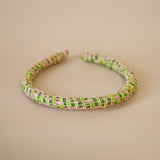 Tight Headband Pink Green Tweed