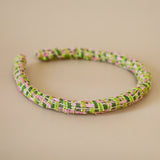 Tight Headband Pink Green Tweed