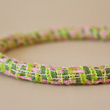 Tight Headband Pink Green Tweed