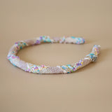 Tight Headband White Blue Mix Tweed