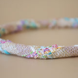 Tight Headband White Blue Mix Tweed
