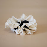 Black and White Frills Scrunchie