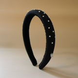 Slender Headband Black Silver 