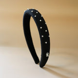 Slender Headband Black Silver 