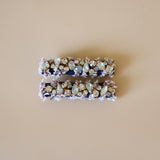 Denim Purple Studs Hair Clip