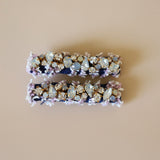 Denim Purple Studs Hair Clip