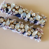 Denim Purple Studs Hair Clip