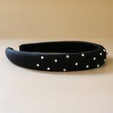 Slender Headband Black Silver 