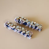 Denim Purple Studs Hair Clip