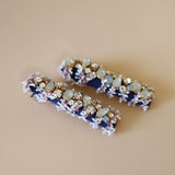 Denim Purple Studs Hair Clip