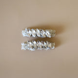White Gold Tweed Studs Hair Clip