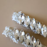 White Gold Tweed Studs Hair Clip
