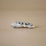 White Gold Tweed Studs Hair Clip