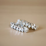 White Gold Tweed Studs Hair Clip