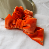 Carrot Orange Side Ribbon Scrunchie