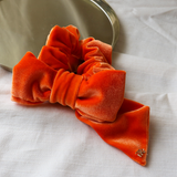 Carrot Orange Side Ribbon Scrunchie