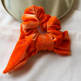 Carrot Orange Side Ribbon Scrunchie