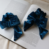 Navy Blue Ribbon Scrunchie