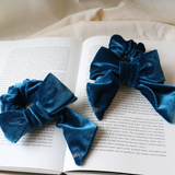 Navy Blue Ribbon Scrunchie