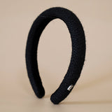 Slender Headband Black Hemp No Studs