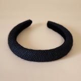 Slender Headband Black Hemp No Studs