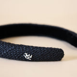 Slender Headband Black Hemp No Studs