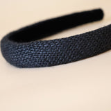 Slender Headband Black Hemp No Studs
