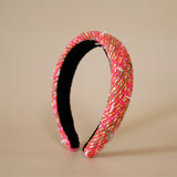 OG Headband Pink Tweed No Studs