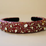 OG Headband Red Silver Gold