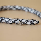Tight Headband Black White Tweed No Studs