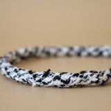 Tight Headband Black White Tweed No Studs