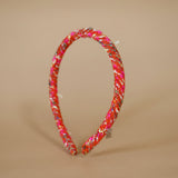 Tight Headband Pink Tweed No Studs