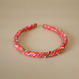 Tight Headband Pink Tweed No Studs