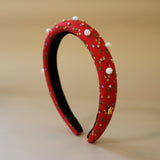 Slender Headband Red Pearl 