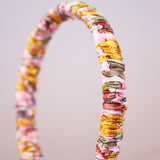 Pink Watercolor Gather Headband
