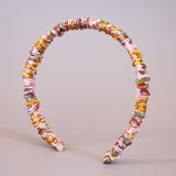Pink Watercolor Gather Headband
