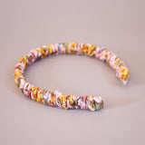 Pink Watercolor Gather Headband