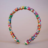 Blue Watercolor Gather Headband