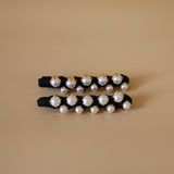 Black Pearl Hair Clips (2pcs)