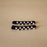 Black Mini Pearl Hair Clip (2pcs)
