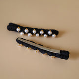 Black Mini Pearl Hair Clip (2pcs)