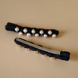 Black Mini Pearl Hair Clip (2pcs)
