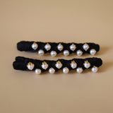Black Mini Pearl Hair Clip (2pcs)