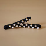 Black Mini Pearl Hair Clip (2pcs)