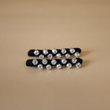 Black Silver Hair Clip (2pcs)