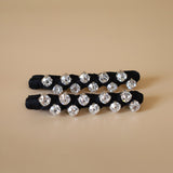 Black Silver Hair Clip (2pcs)