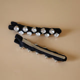 Black Silver Hair Clip (2pcs)