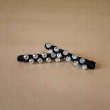 Black Silver Hair Clip (2pcs)