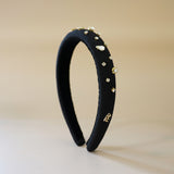 Slender Headband Black Gold 